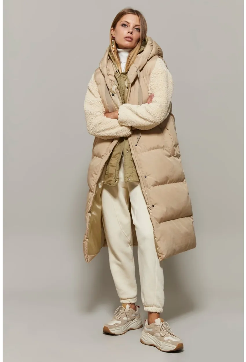 Kadın Taş Uzun Şişme Yelek DAF05