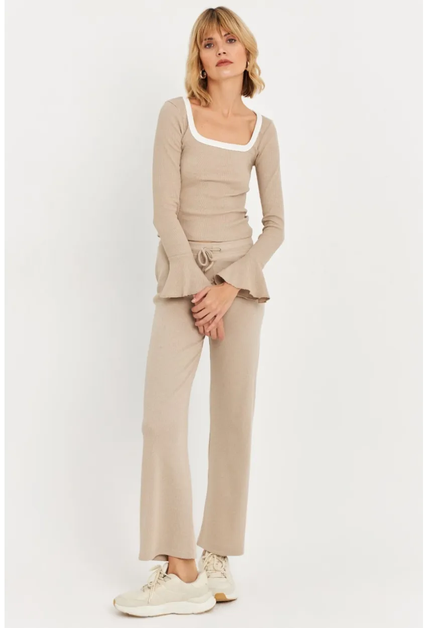 Kadın Vanilya Palazzo Eşofman Altı ALB6011