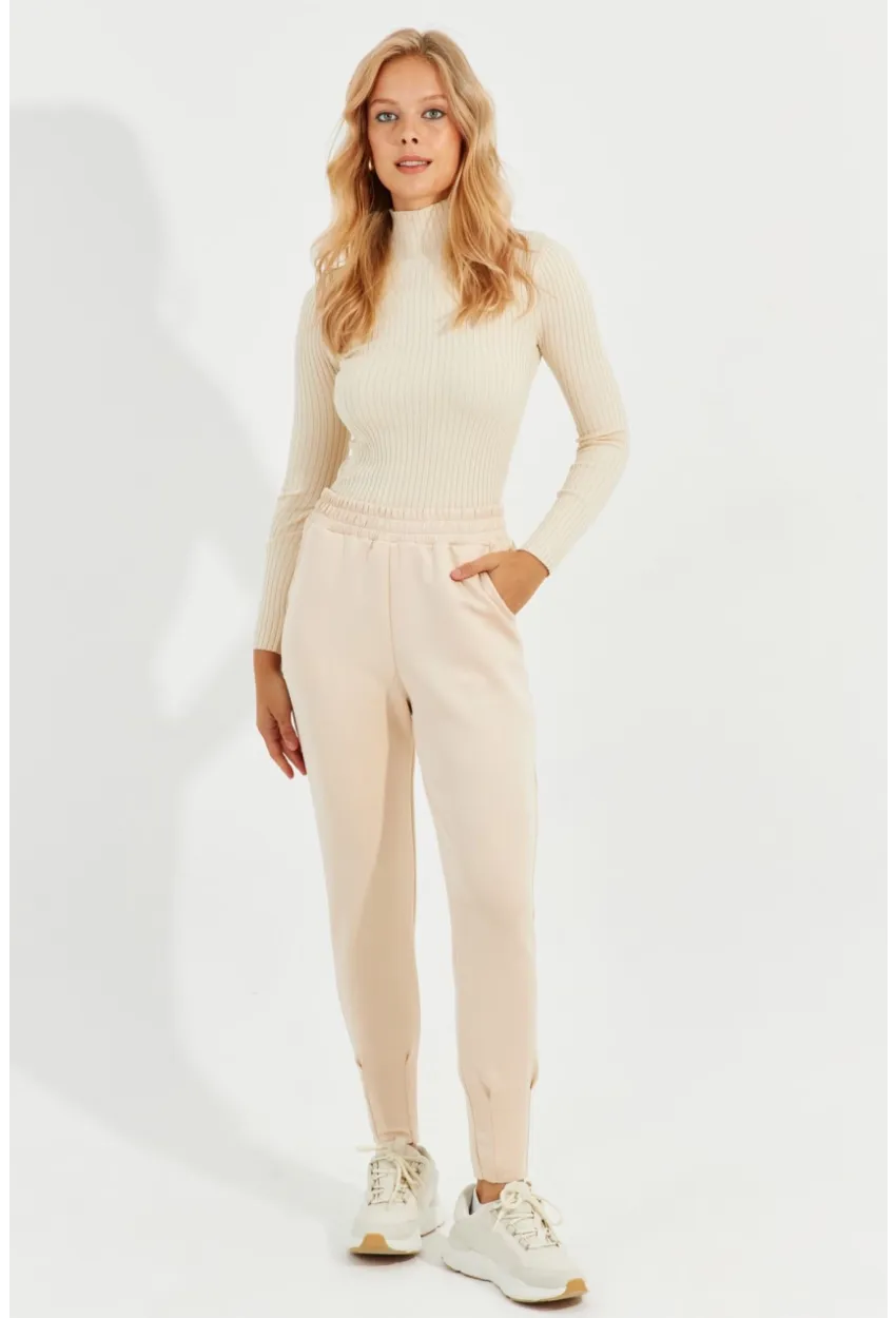 Kadın Vanilya Skuba Cepli Eşofman Altı MİW77