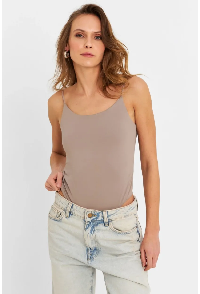 Kadın Vizon Çıtçıtlı Body ZH129