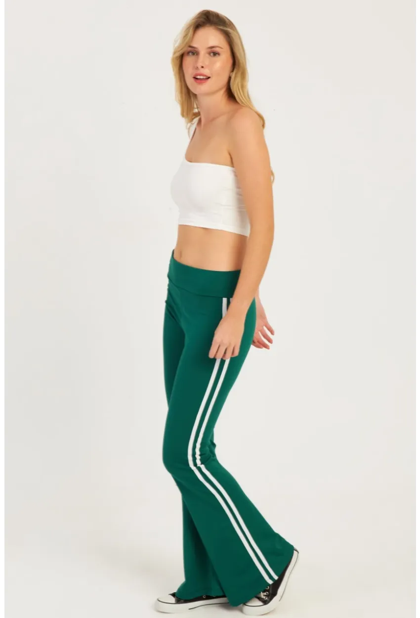 Kadın Yeşil İspanyol Paça Eşofman Altı SF2542