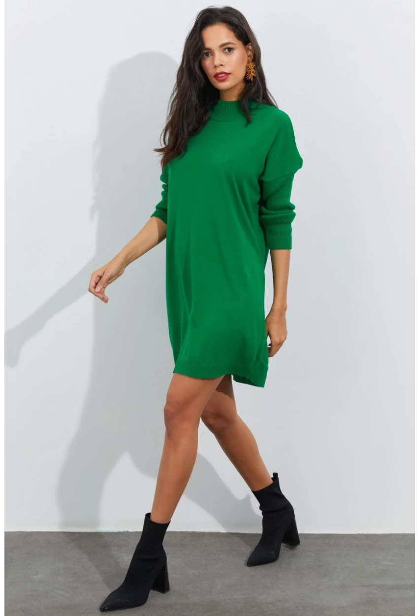 Kadın Yeşil Triko Tunik YV110