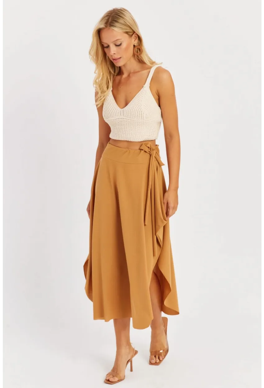 Kadın Badem Asimetrik Etek LV176