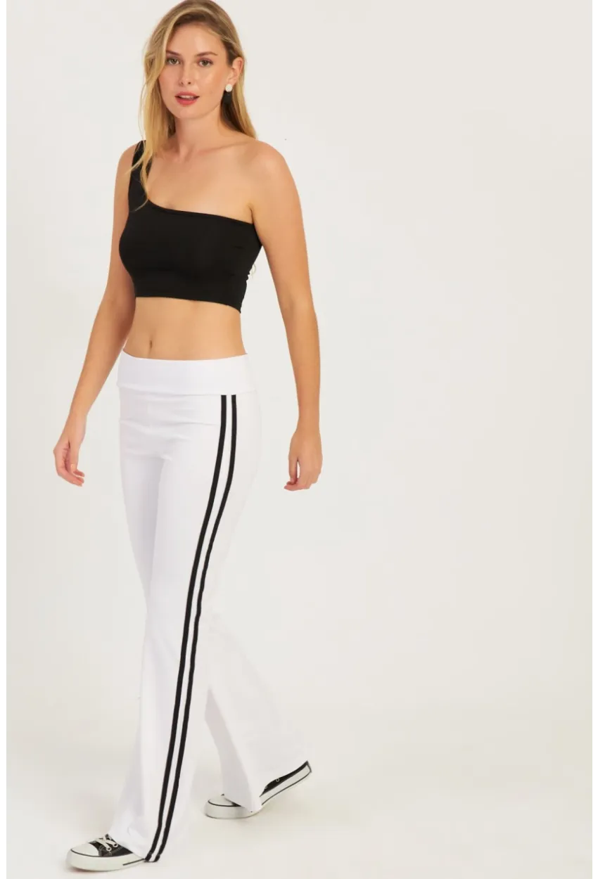 Kadın Beyaz İspanyol Paça Eşofman Altı SF2542