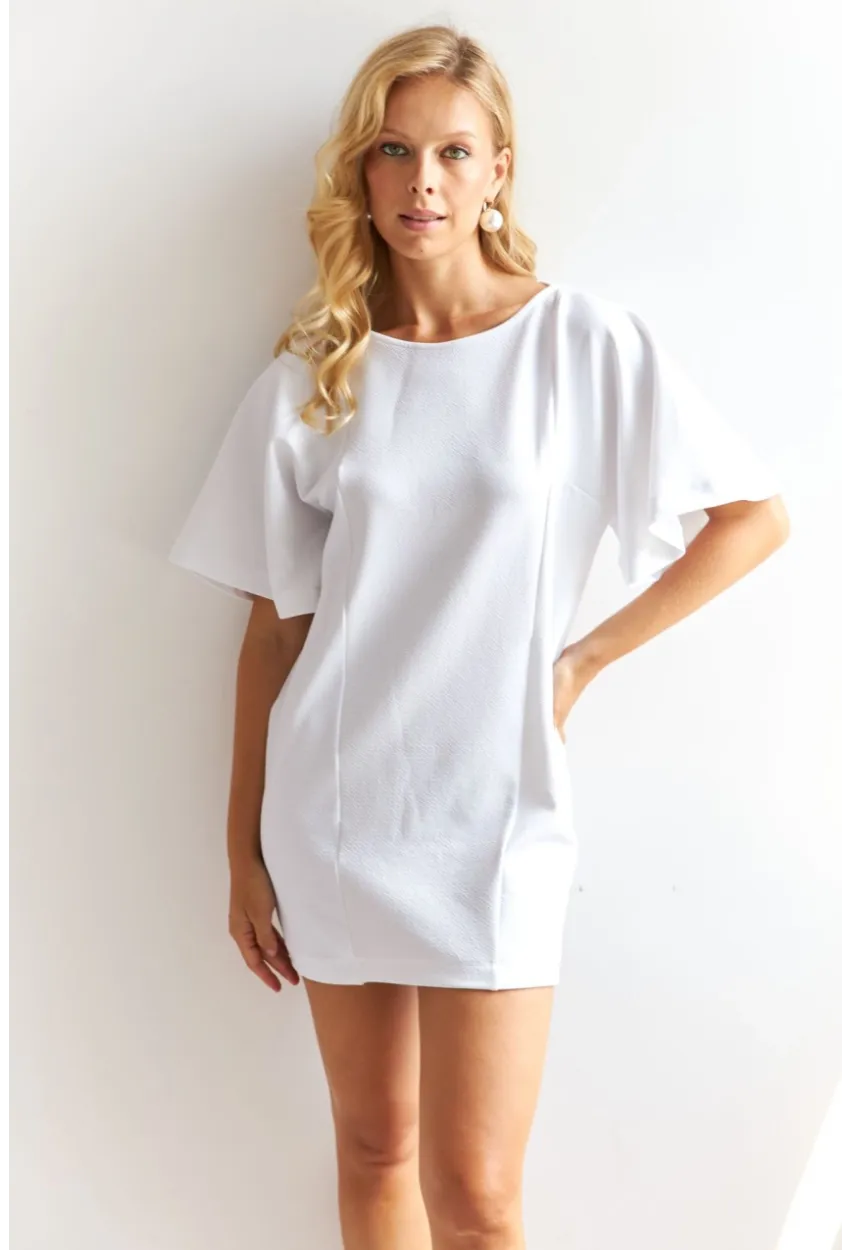 Kadın Beyaz Mini Elbise KAZ22