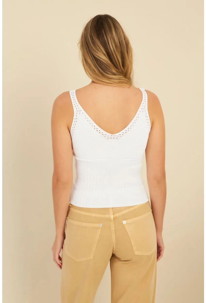 Kadın Beyaz Triko Bluz SMT225
