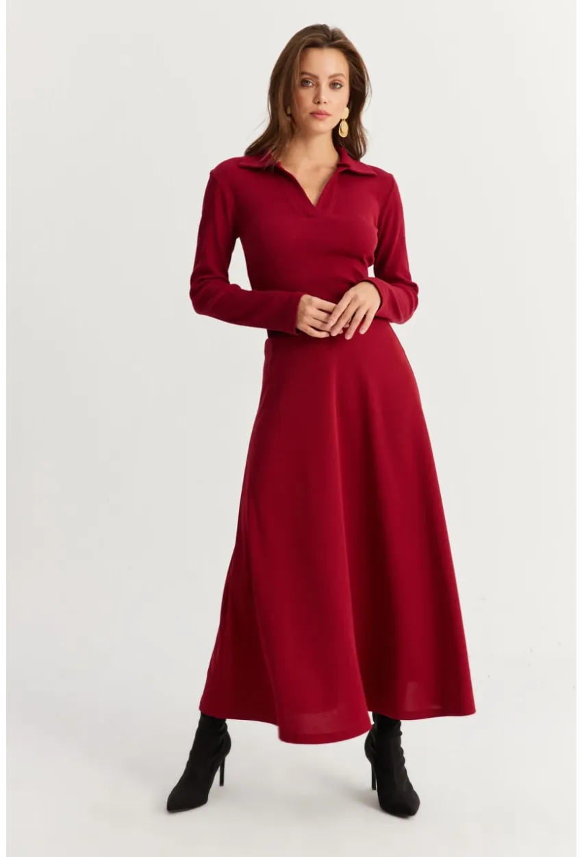 Kadın Bordo Çan Etek MLON3005