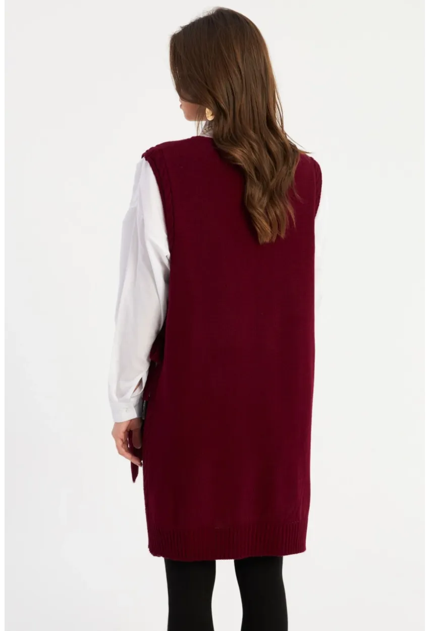 Kadın Bordo Triko Süveter MYV103