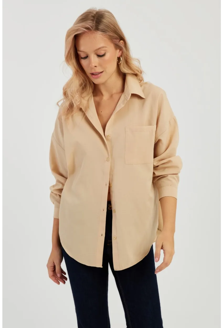Kadın Camel Basic Gömlek ZER403