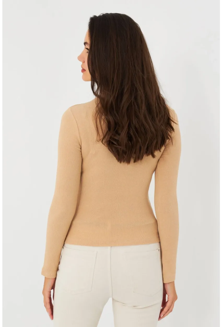 Kadın Camel Kaşkorse Basic Bluz AYD389