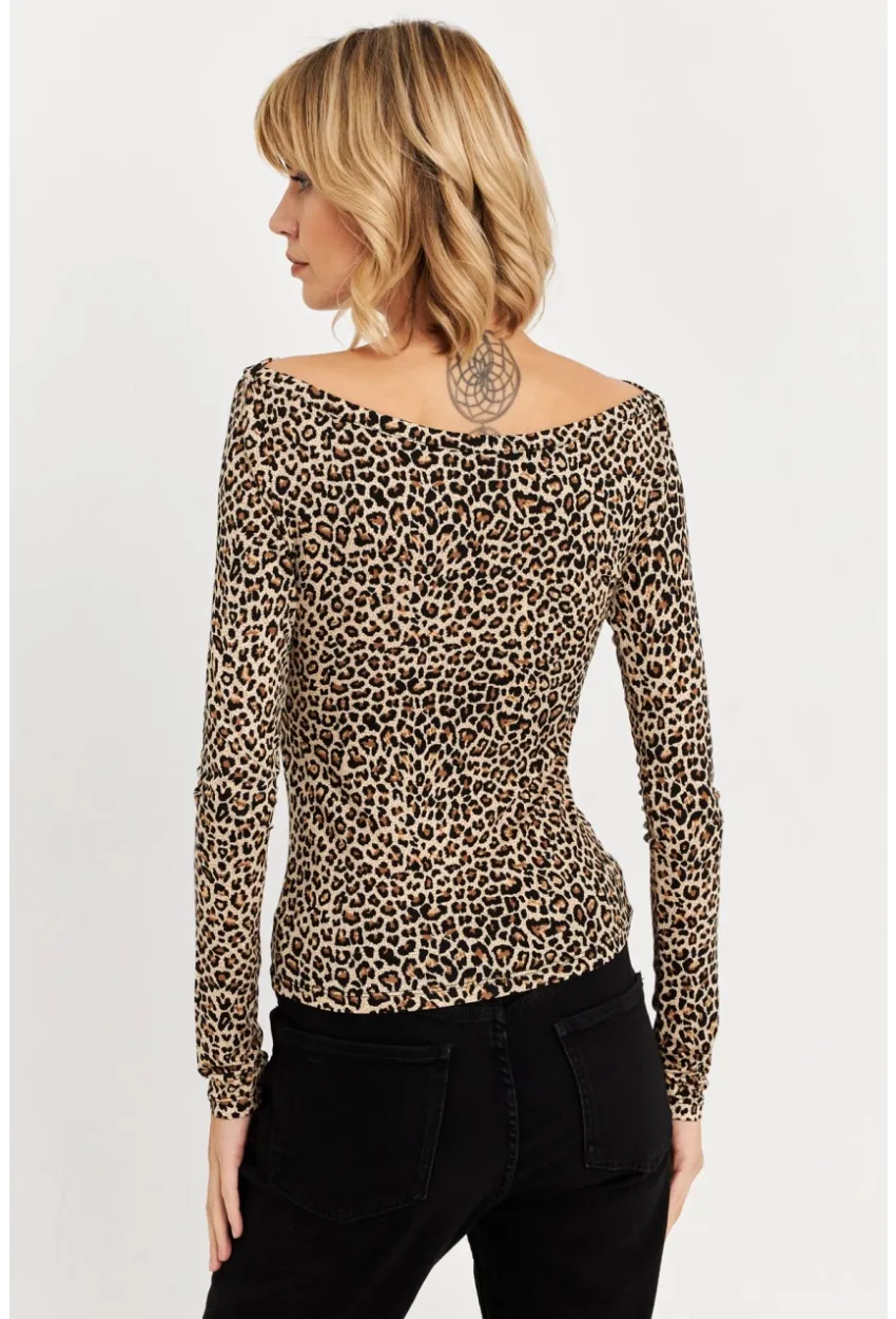 Kadın Camel-Siyah Bluz HOR13