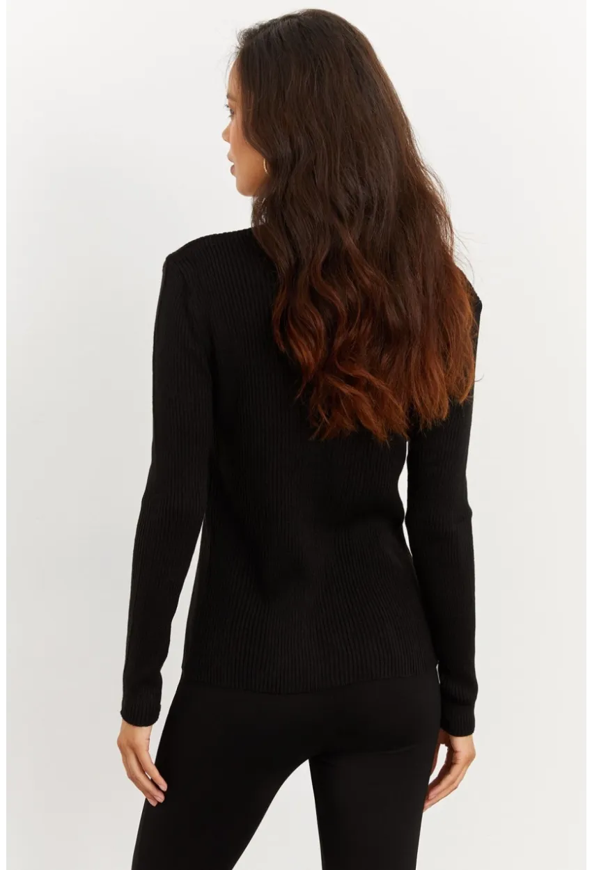 Kadın Düğmeli Triko Hırka YV94