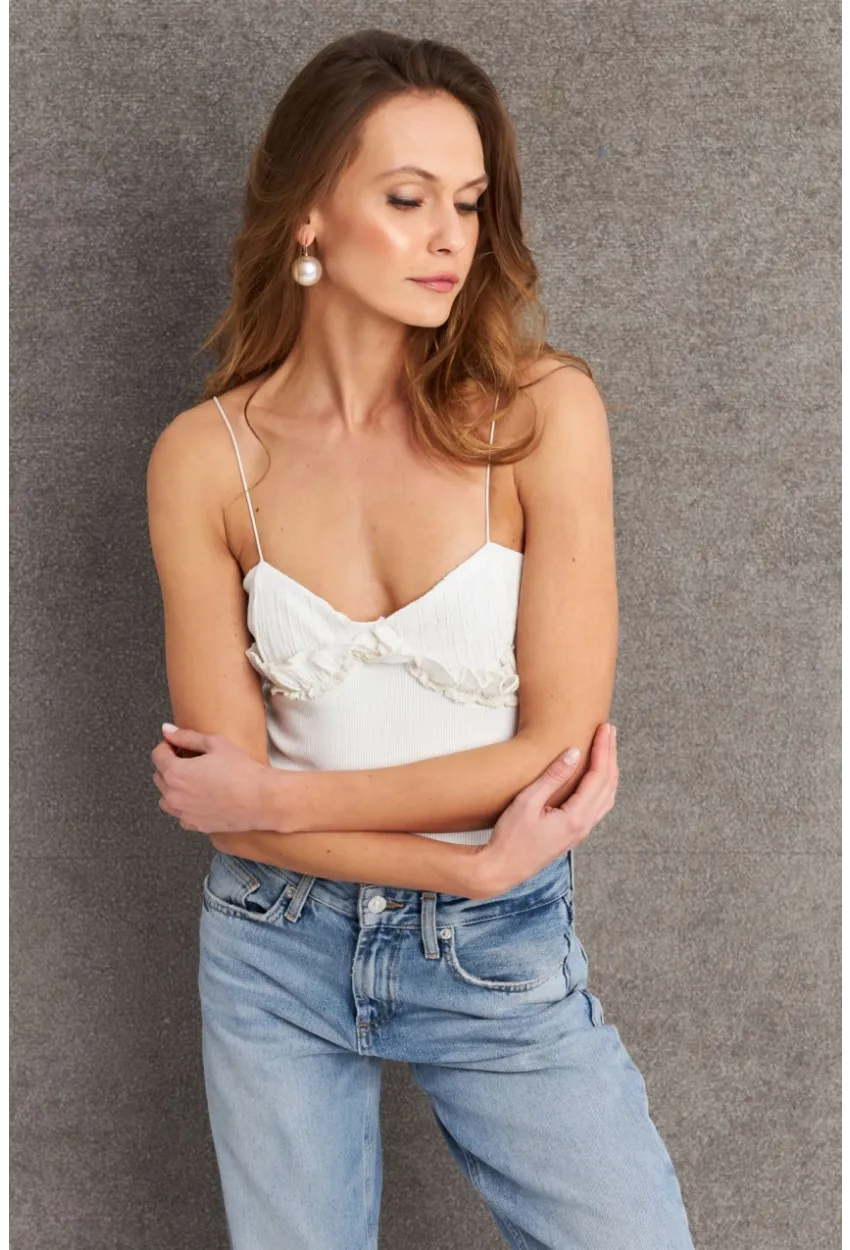 Kadın Ekru İp Askılı Çıtçıtlı Body SH20208