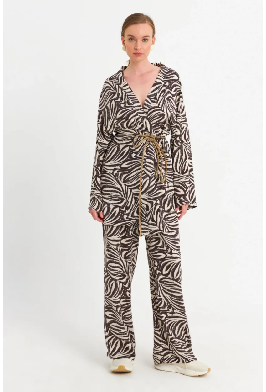 Kadın Ekru-Kahve Alt Üst Takım MGÇ202