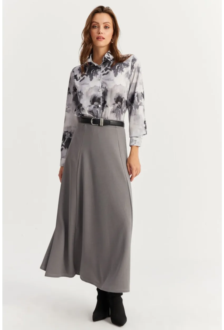 Kadın Gri Çan Etek MLON3005