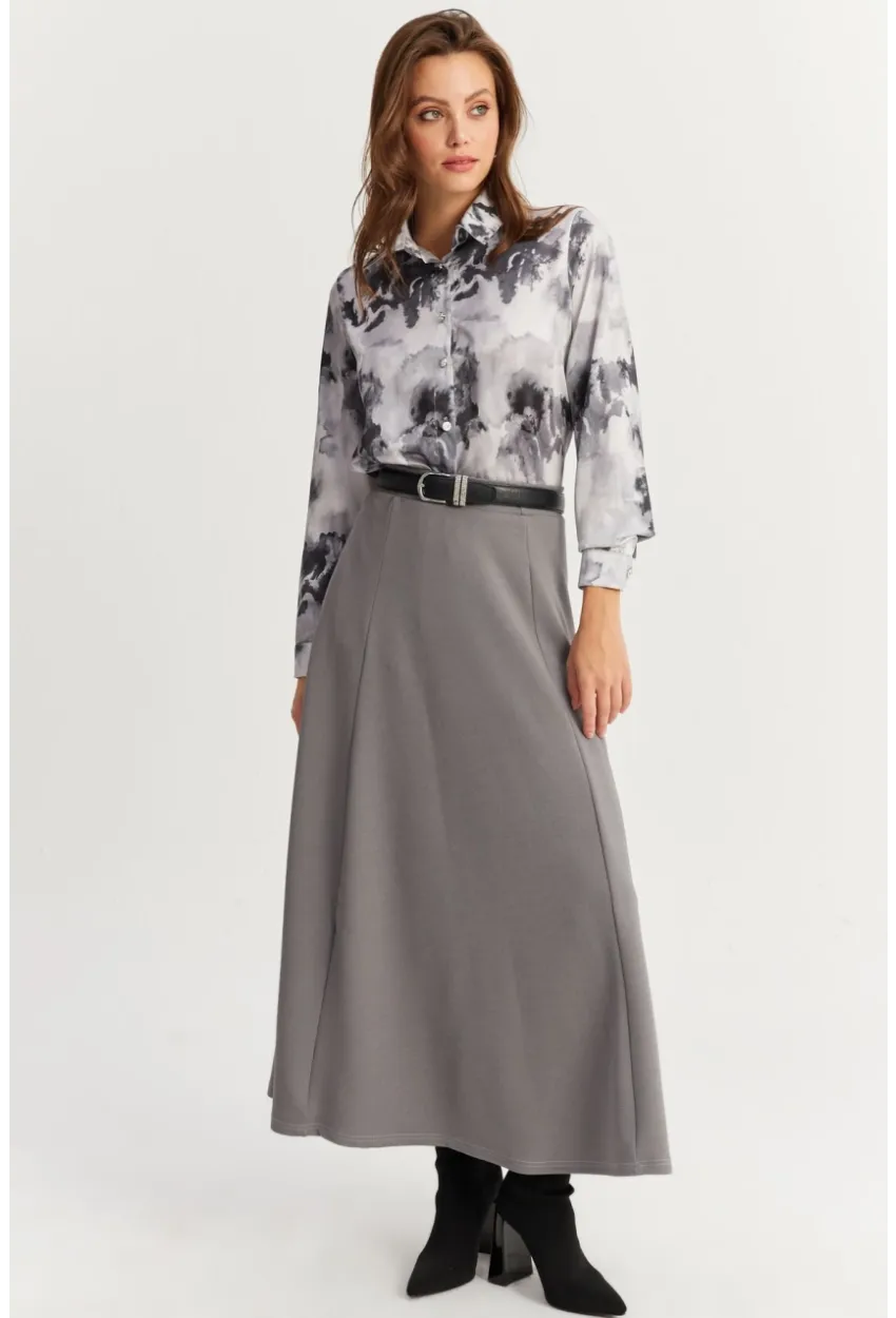 Kadın Gri Çan Etek MLON3005
