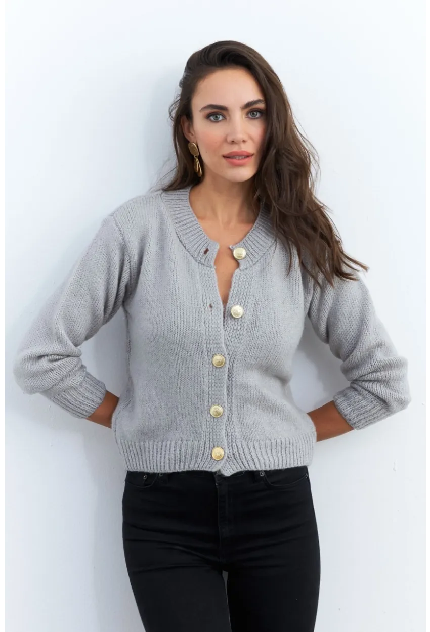 Kadın Gri Hırka YV285