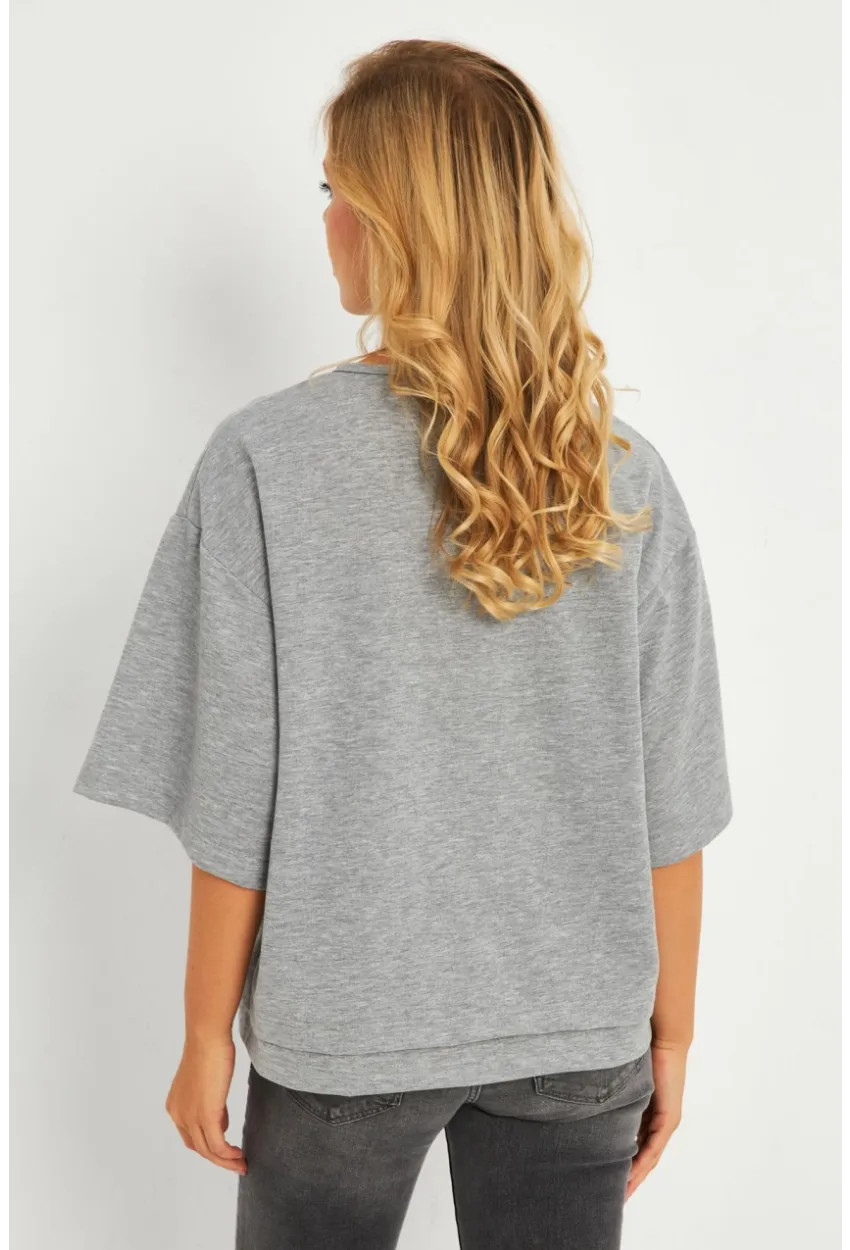 Kadın Gri Sweatshirt EY2911