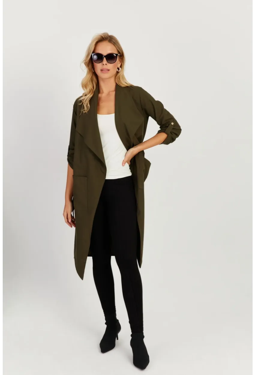 Kadın Haki Mevsimlik Pardesü MU159