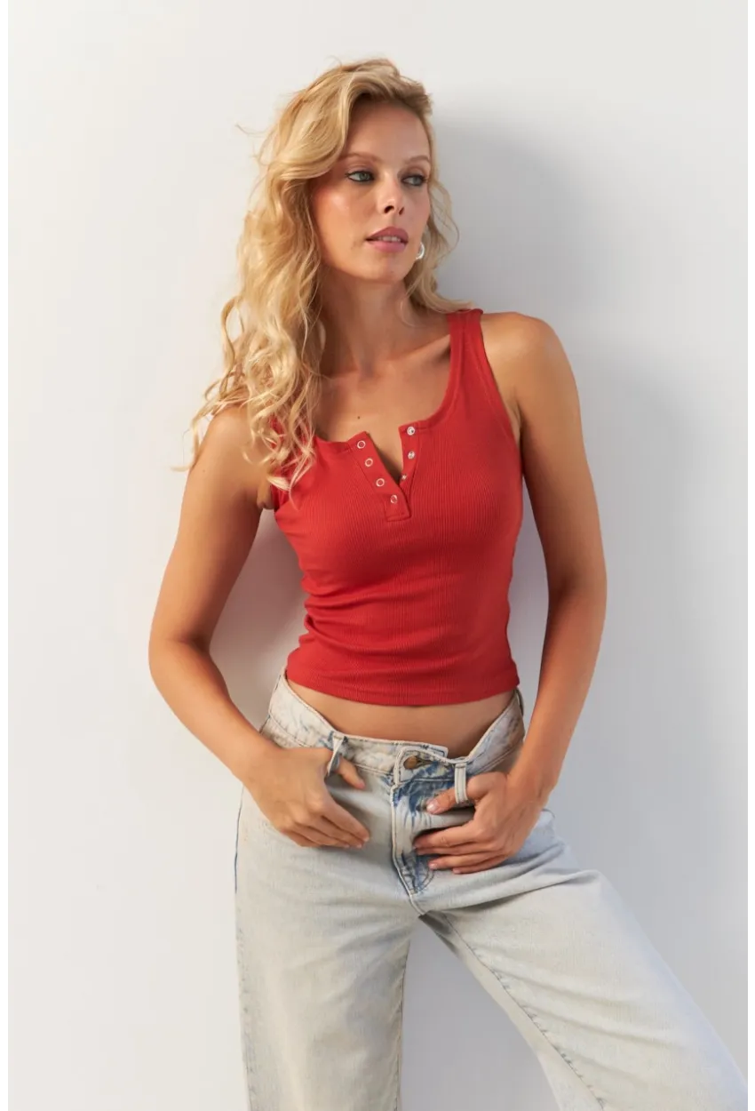 Kadın Kiremit Patlı Kaşkorse Bluz MK02