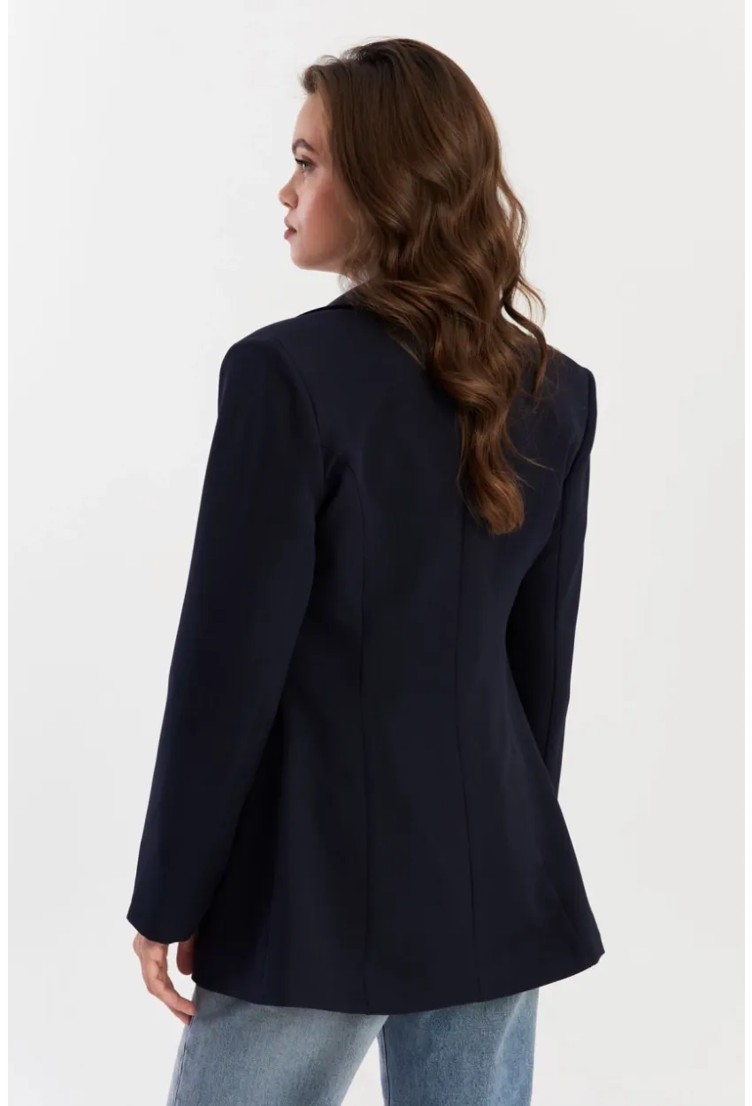 Kadın Lacivert Alt Üst Astarlı Ceket MUF201