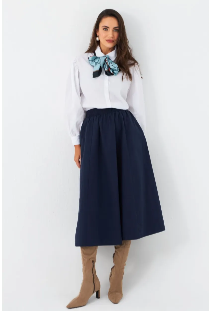 Kadın Lacivert Çan Etek ELA3951