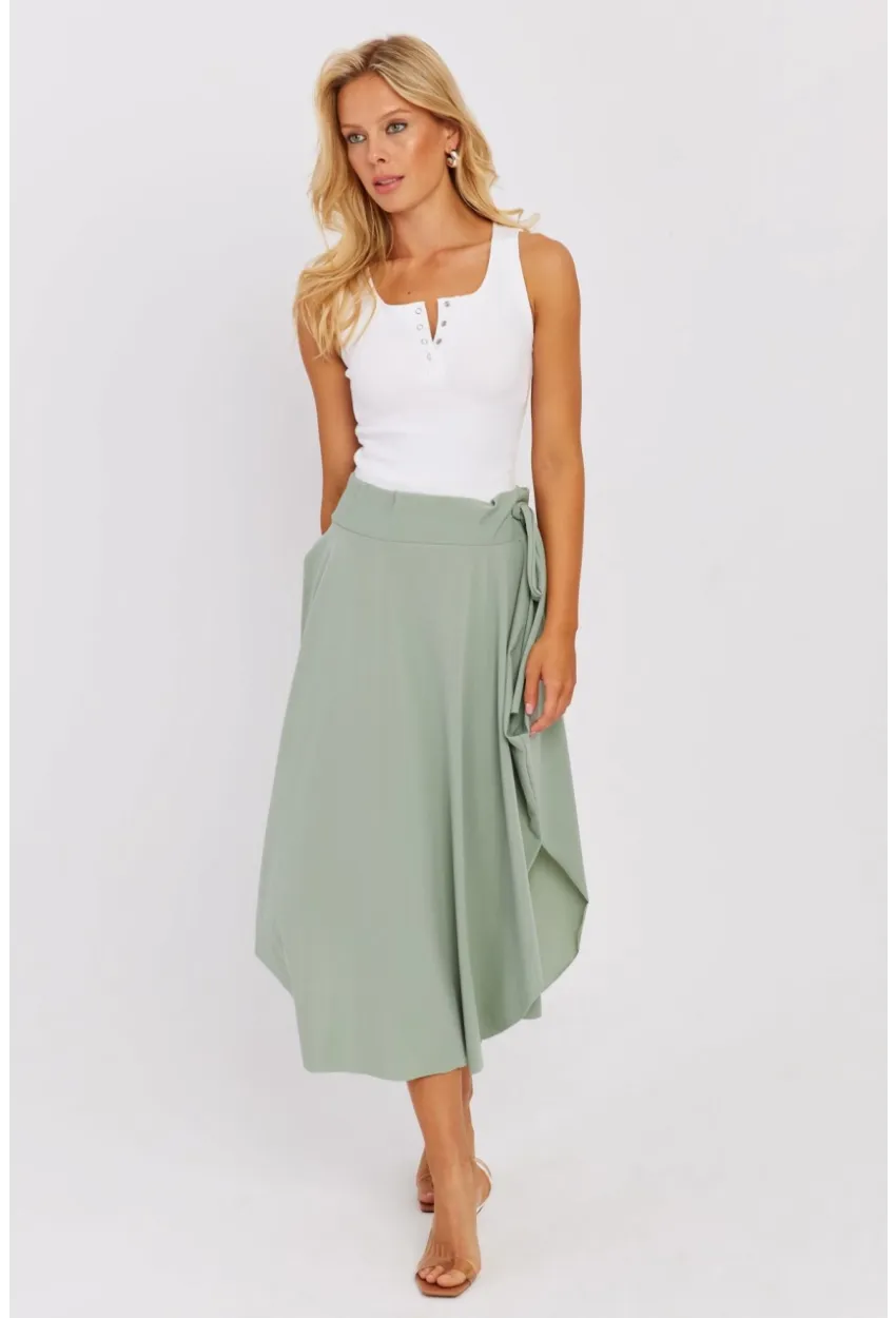 Kadın Mint Asimetrik Etek LV176