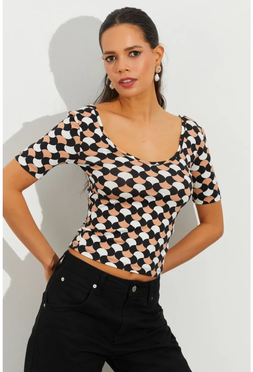 Kadın Multi Desenli Bluz LPP1224