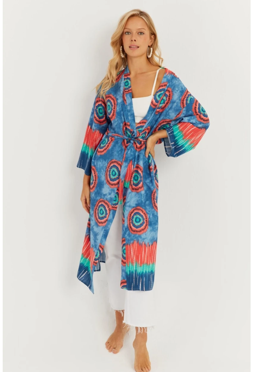 Kadın Multi Desenli Kimono GÇ155