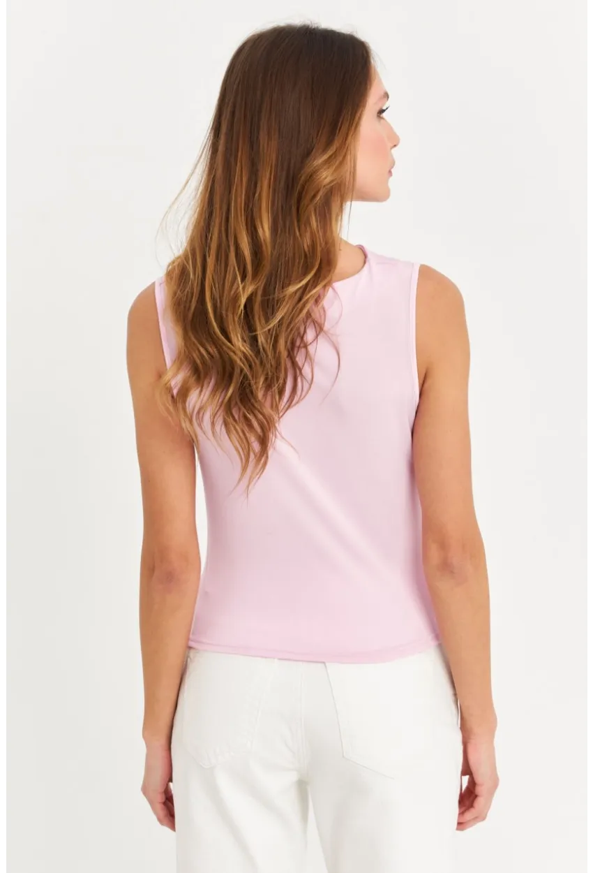 Kadın Pembe Büzgülü Bluz YZ625