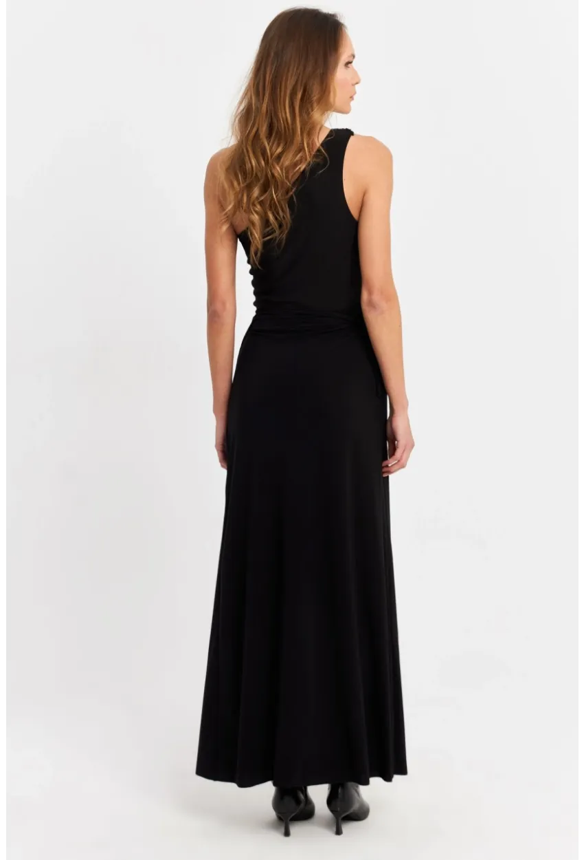 Kadın Siyah Anvelop Etek HOR41