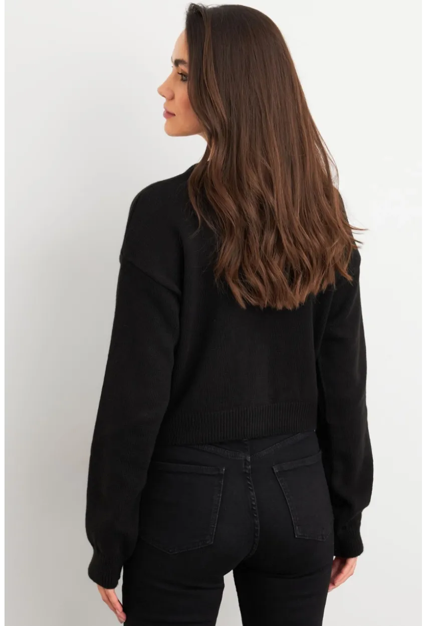 Kadın Siyah Ayıcıklı Hırka TEM99