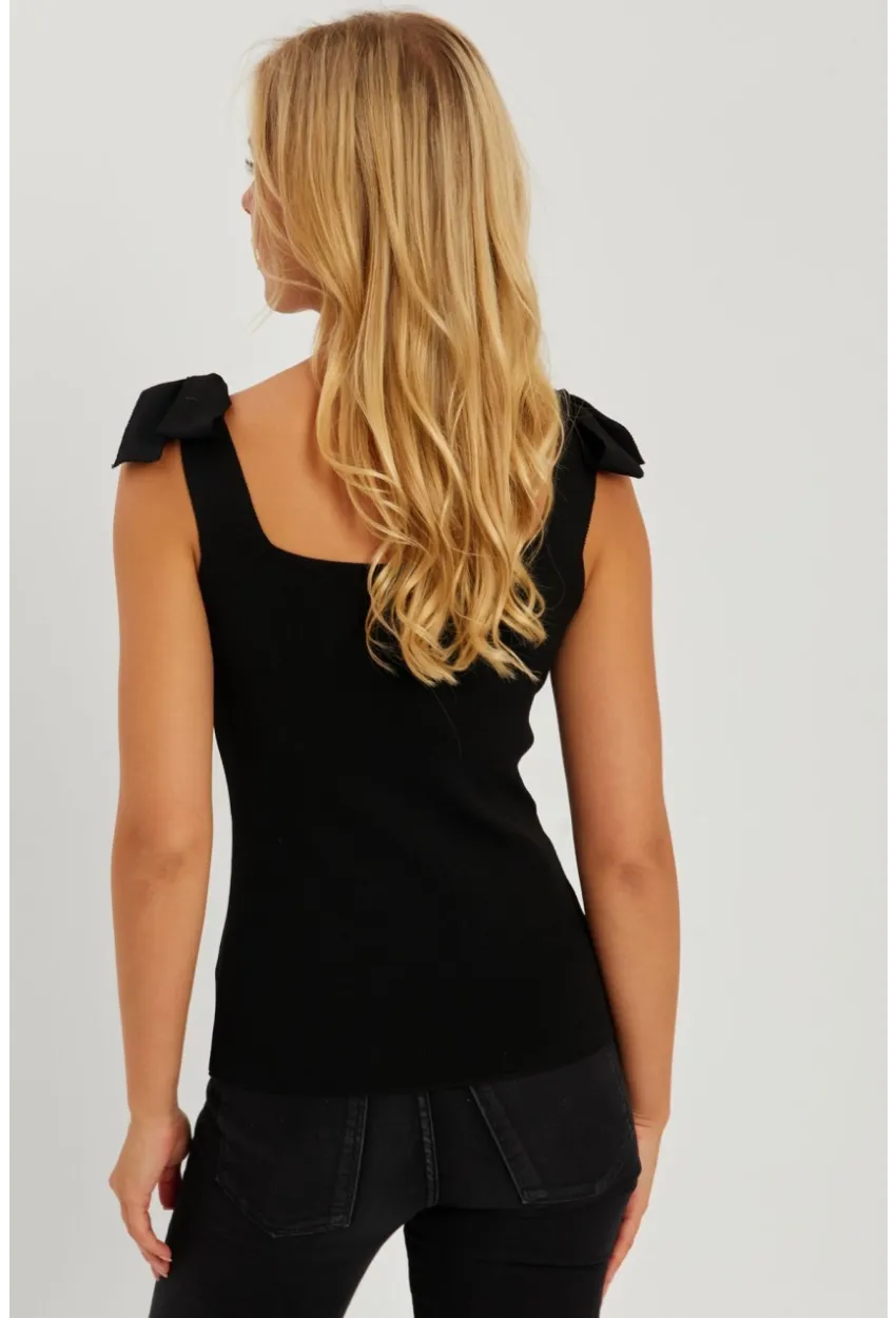 Kadın Siyah-Beyaz İkili Triko Bluz YV271