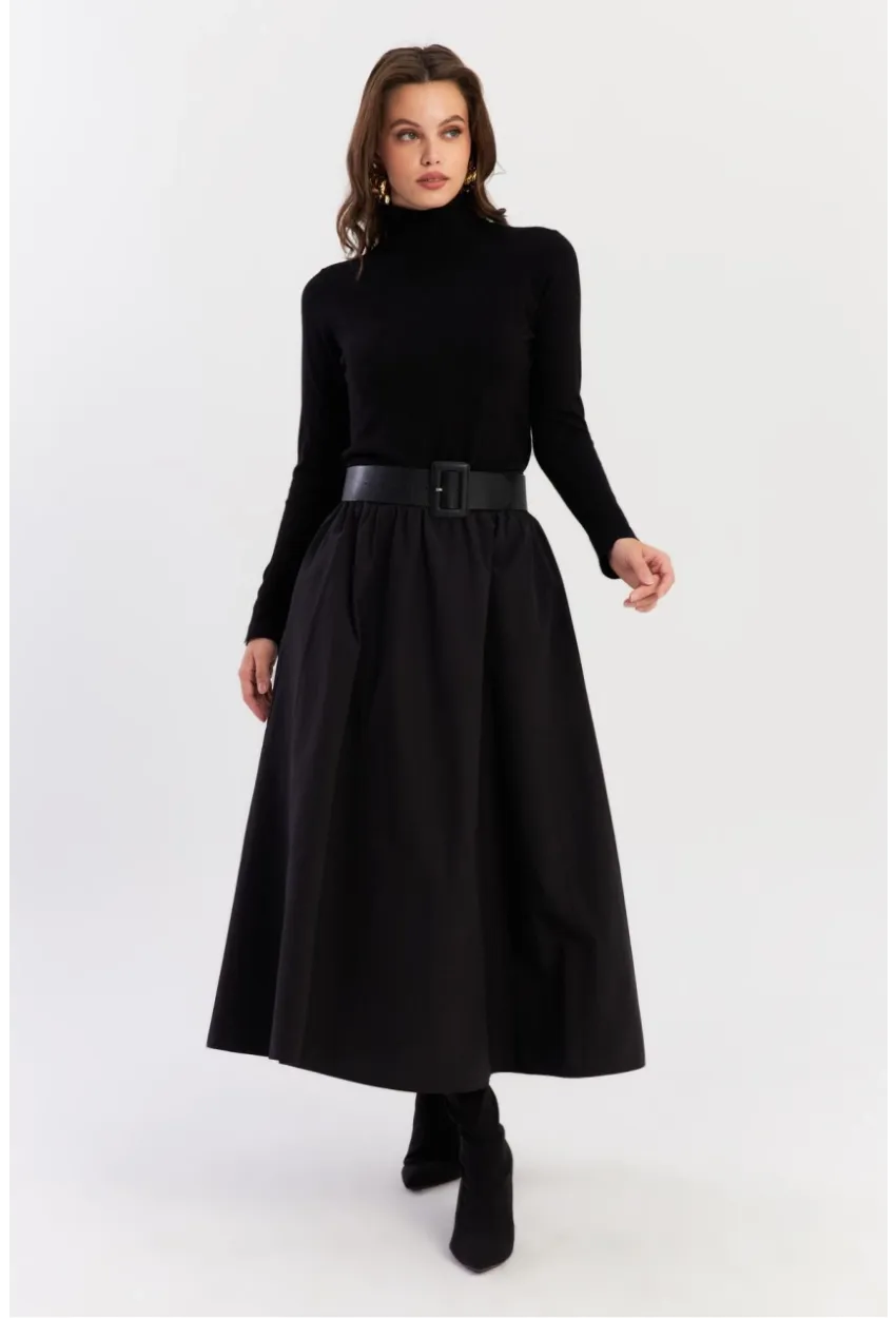 Kadın Siyah Çan Etek ELA3951