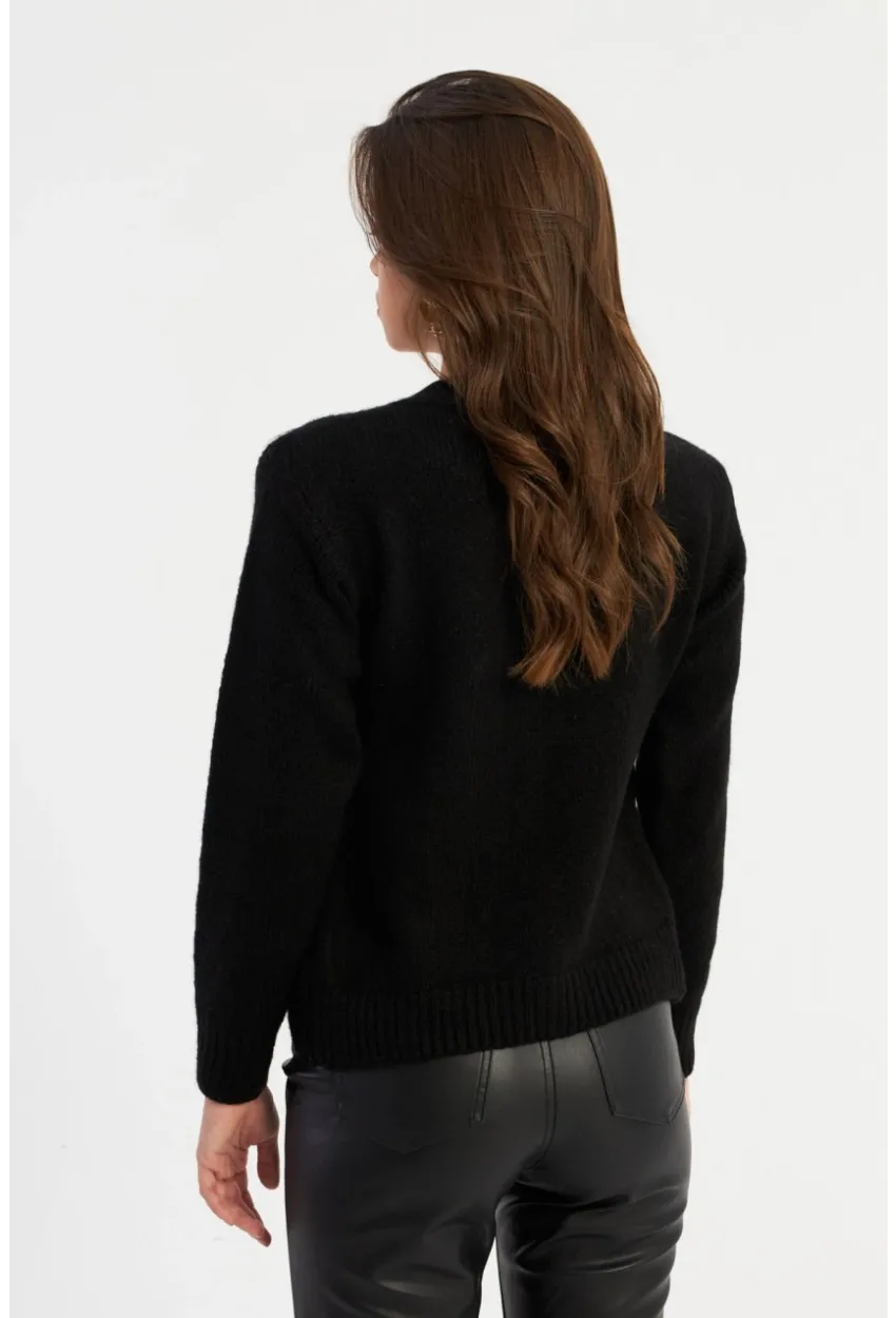 Kadın Siyah Hırka YV285