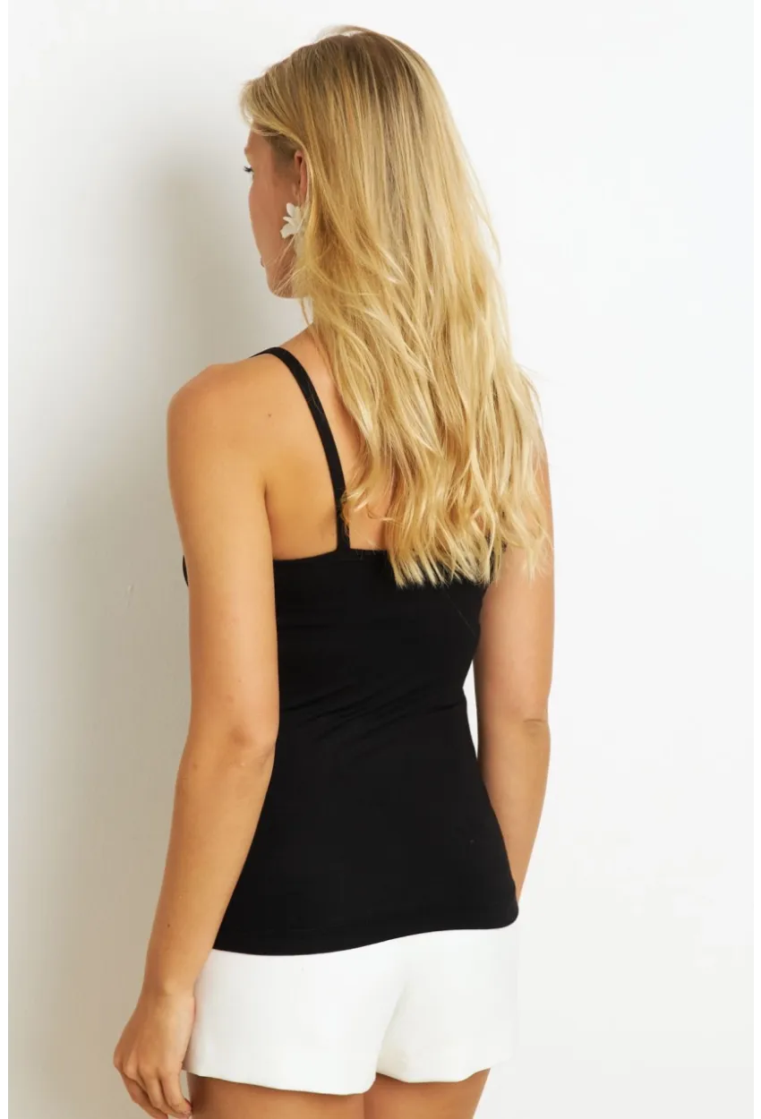 Kadın Siyah Şerit Bantlı Bluz EY2822