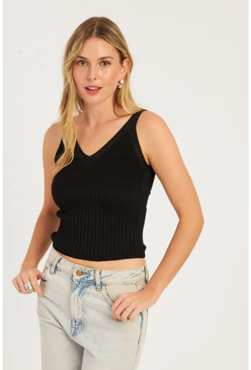 Kadın Siyah Triko Bluz SMT225