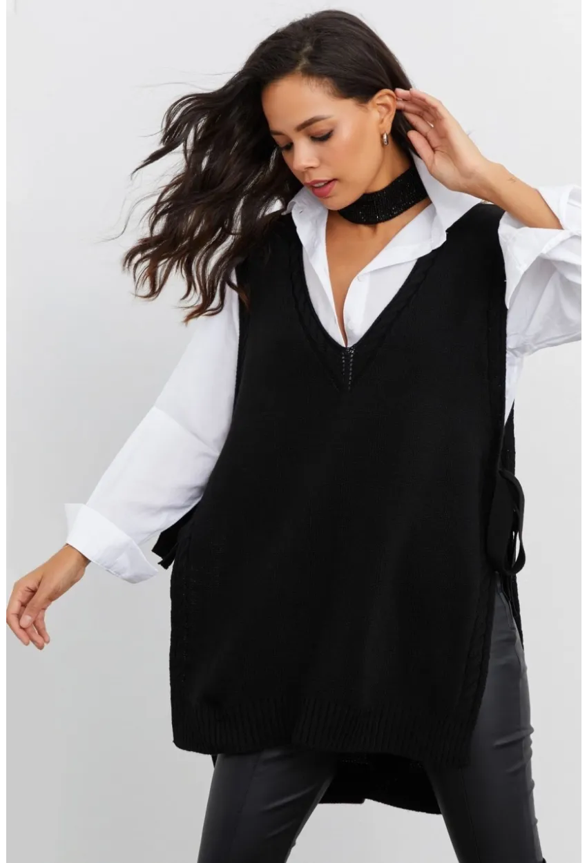 Kadın Siyah Triko Süveter MYV103