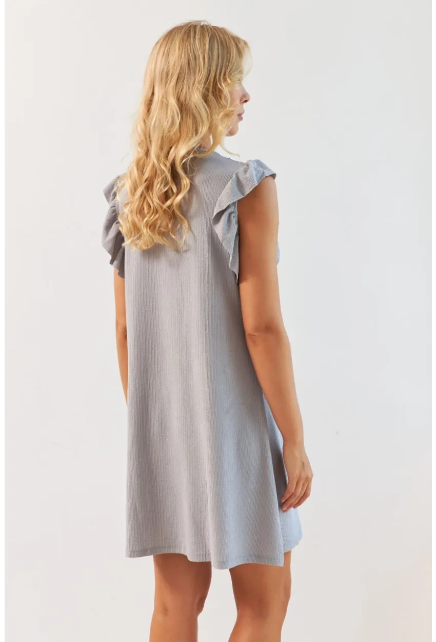 Kadın Taş Dantel Detaylı Bürümcük Mini Elbise HOL2081