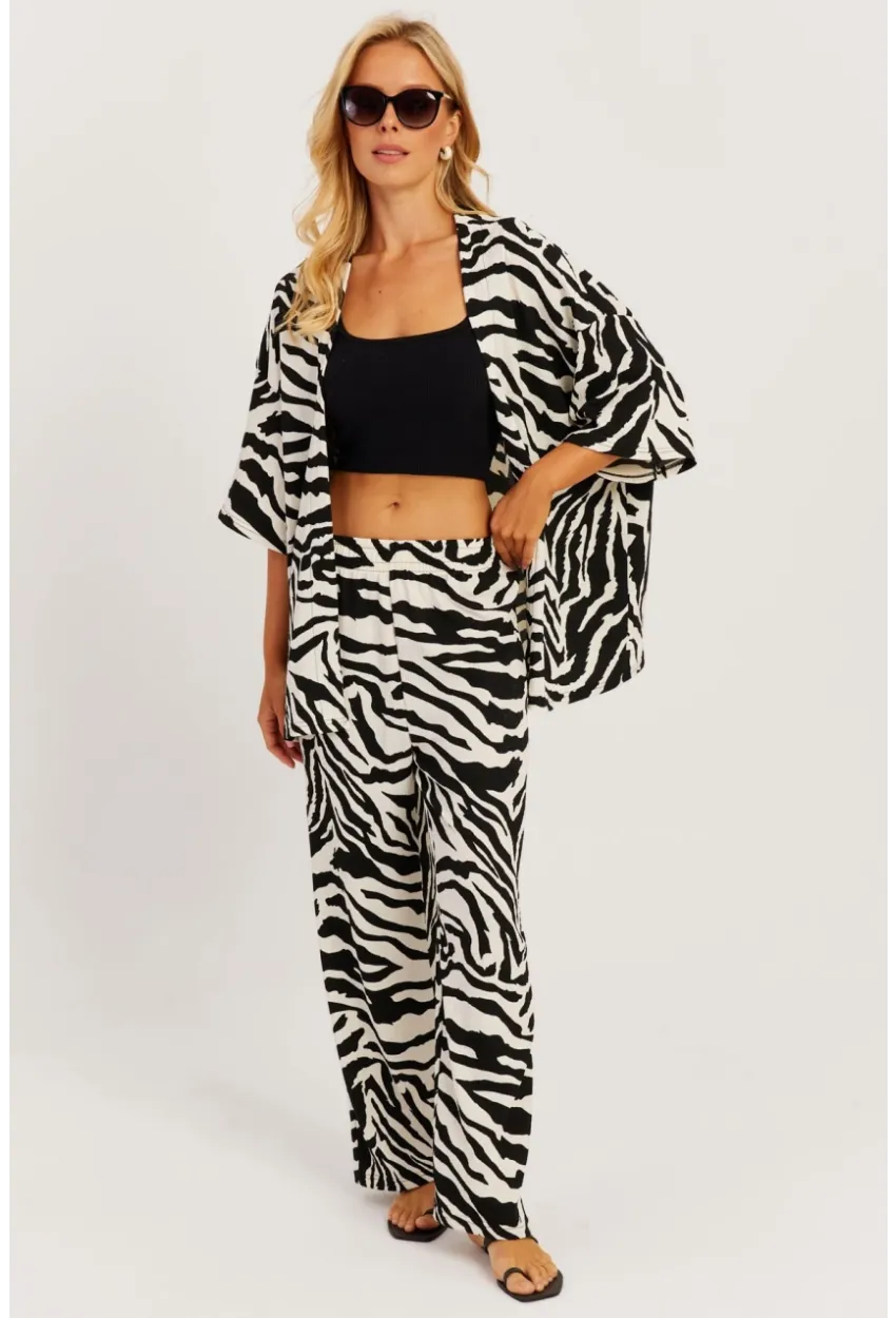 Kadın Taş-Siyah Kimono Takım RİN305