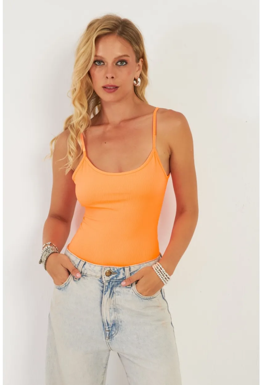 Kadın Turuncu Kaşkorse Body AYD367