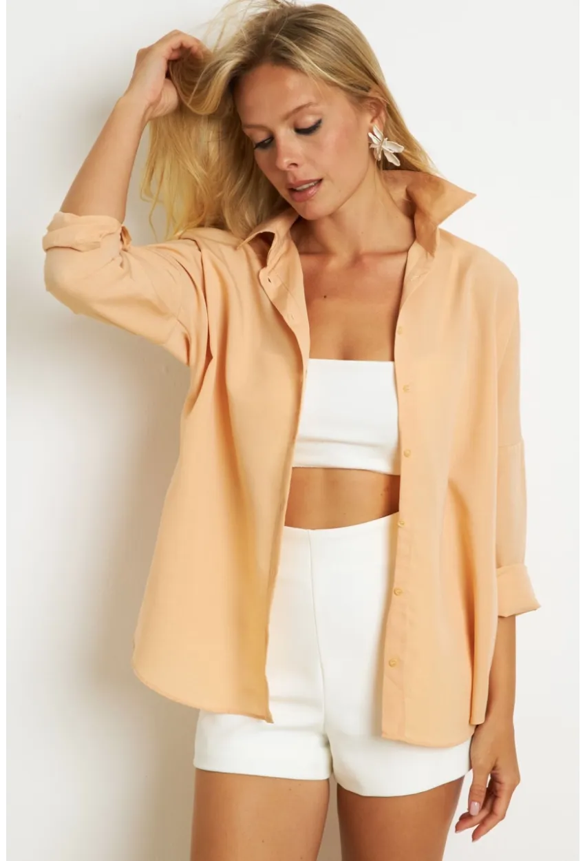 Kadın Vanilya Basic Gömlek K1251