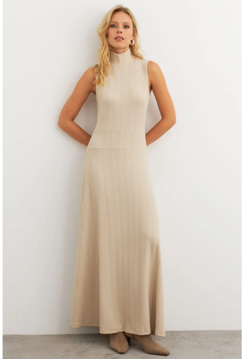 Kadın Vanilya Basic Maxi Elbise MTF29