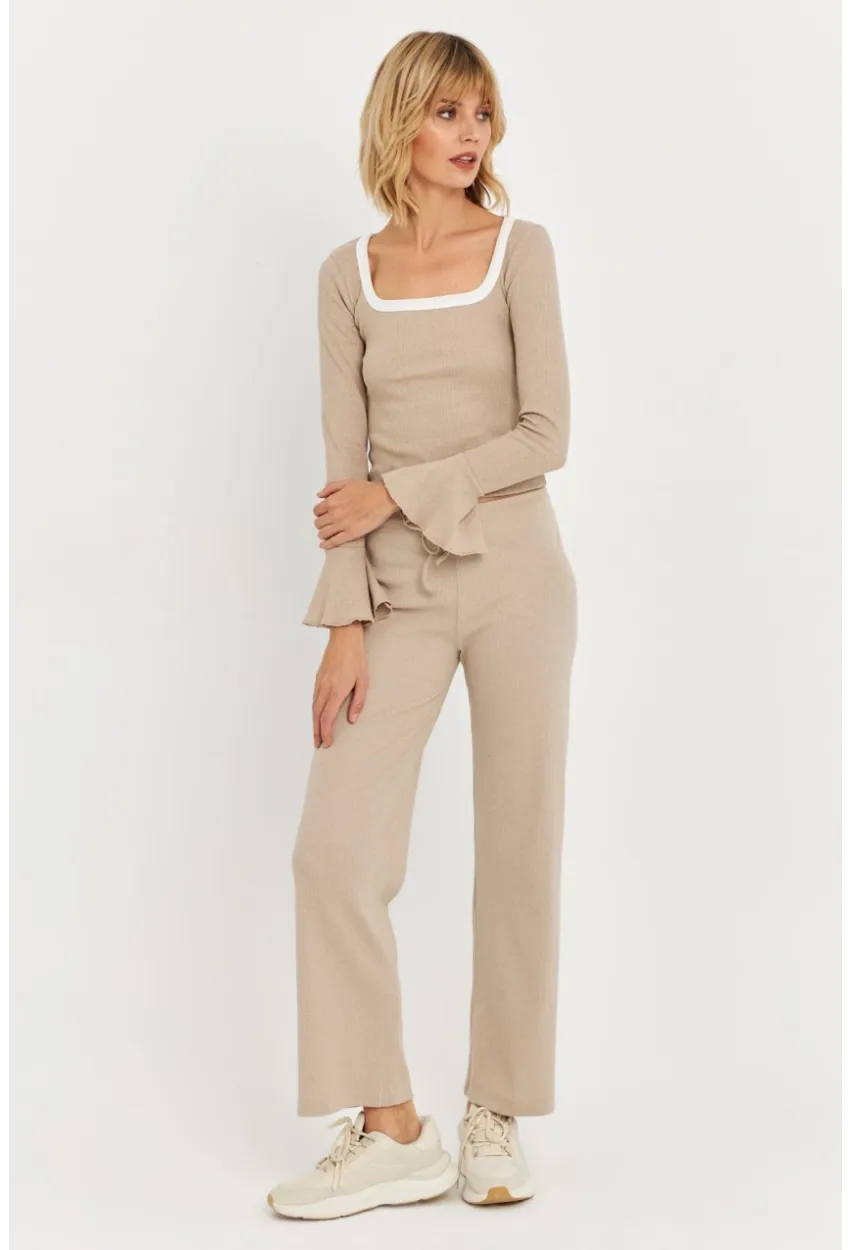 Kadın Vanilya Palazzo Eşofman Altı ALB6011