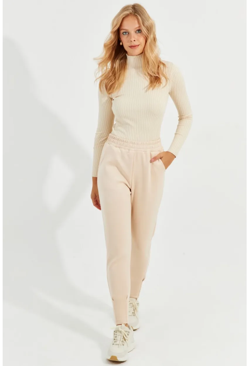 Kadın Vanilya Skuba Cepli Eşofman Altı MİW77