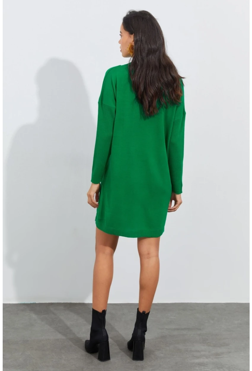 Kadın Yeşil Triko Tunik YV110