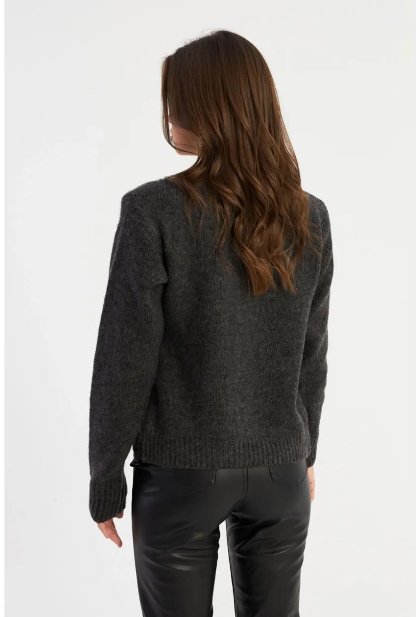 Kadın Antrasit Hırka YV285