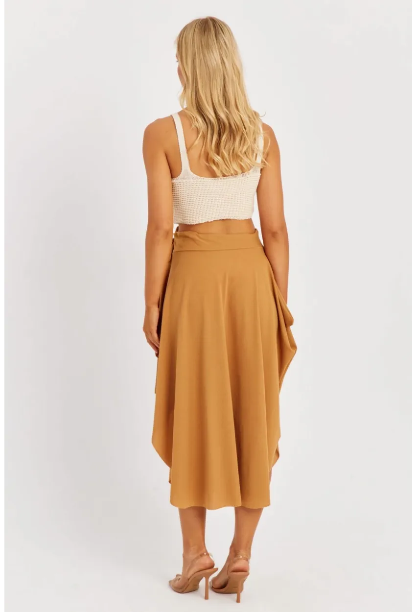 Kadın Badem Asimetrik Etek LV176