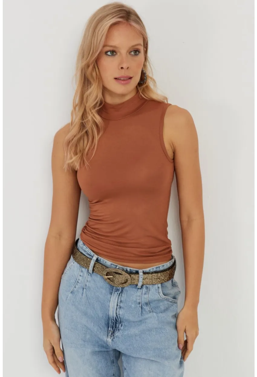 Kadın Badem Kolsuz Bluz LPP1260