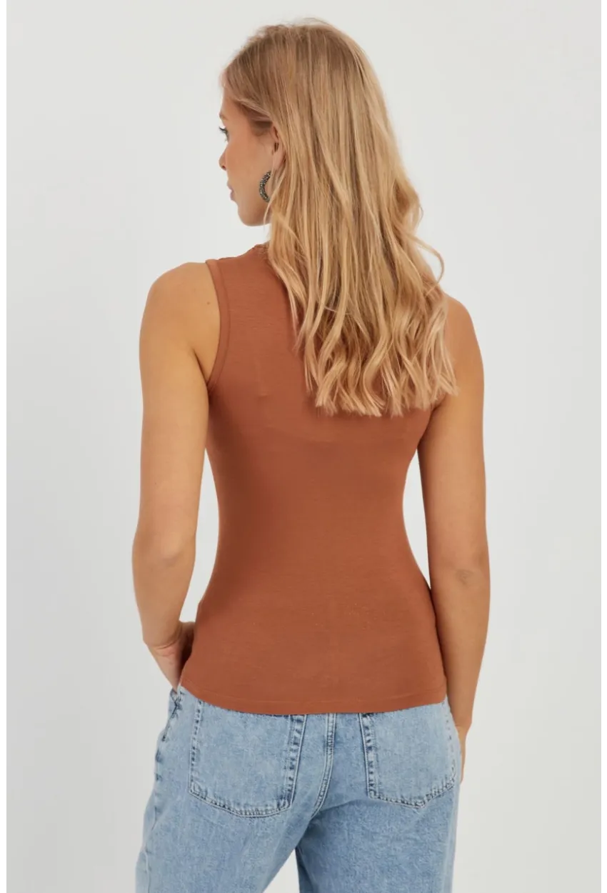 Kadın Badem Kolsuz Bluz LPP1260